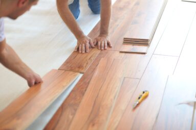 Flooring installation.