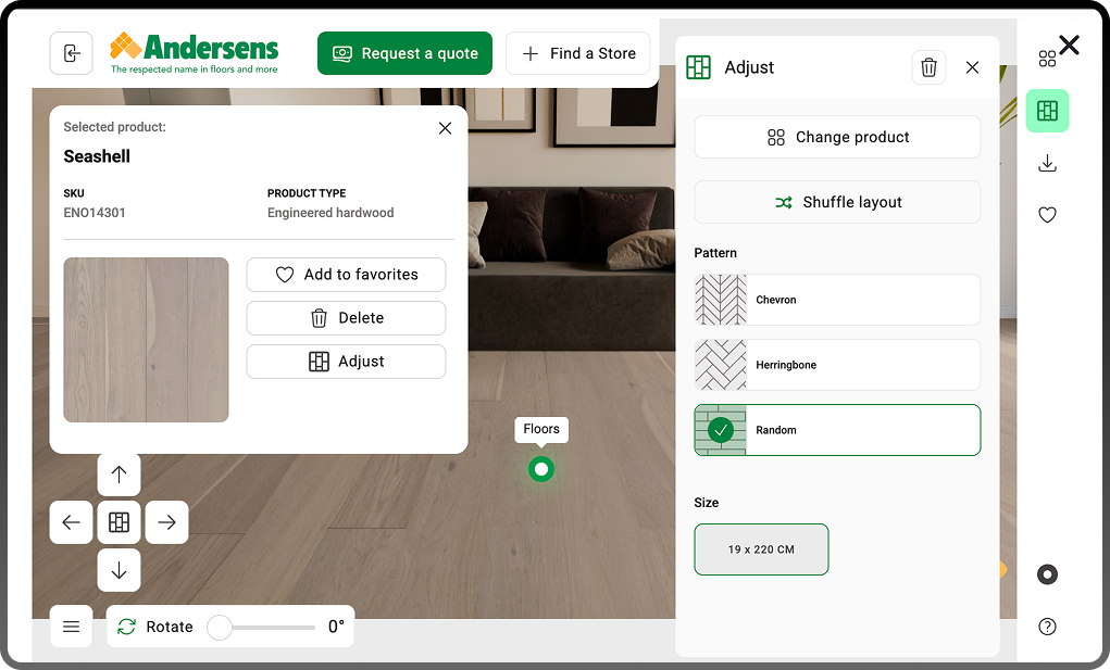 Floori AI Visualizer - Adjust Floor Pattern